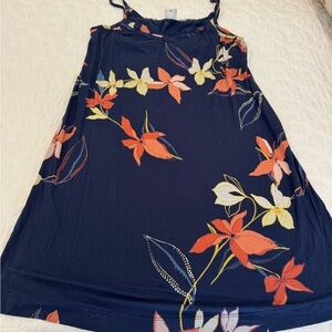 Soma Floral Chemise in Navy and Orange